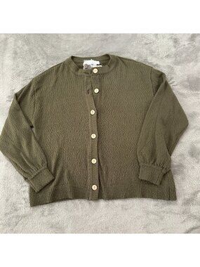 NWT Free People Beach Green Sweater Cardigan Oversized XS
